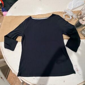 Talbots Black Long Sleeve Tee